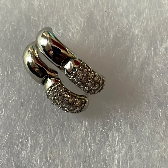 Hoop earrings. CZ By Kenneth Jay Lane. - Picture 1 of 4